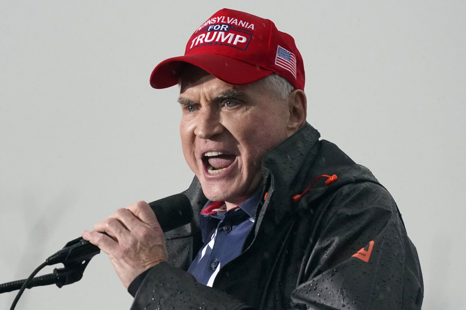 Rep. Mike Kelly, Republican Candidate for U.S. Representative for Pennsylvania's 16th District, addresses a campaign rally at the Westmoreland Fair Grounds in Greensburg, Pa, Friday, May 6, 2022. 