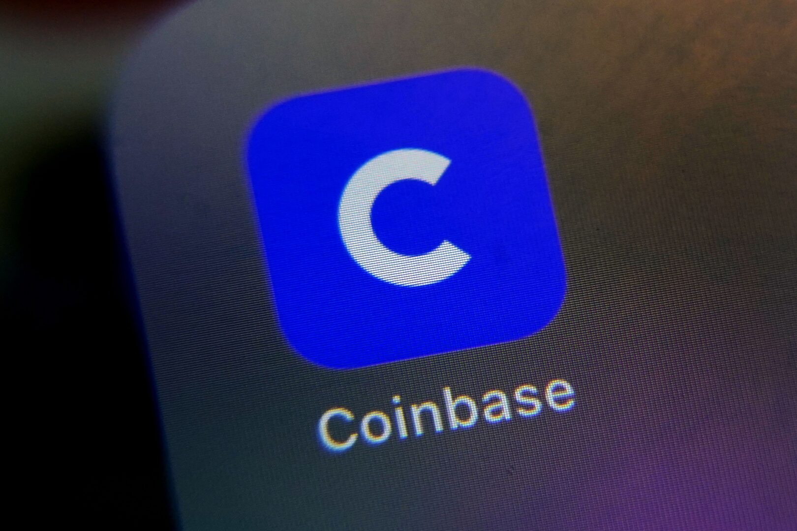 The mobile phone icon for the Coinbase app will appear in this image in New York, Tuesday, April 13, 2021. 