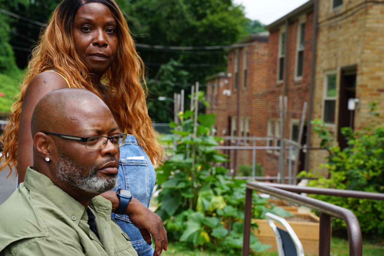 Audrey Bland and Charles Wilson, both U.S. Army Veterans, both stay in temporary housing at Veterans Place in Pittsburgh. Wilson testified to state lawmakers about the program that helps prevent homelessness on Tuesday.