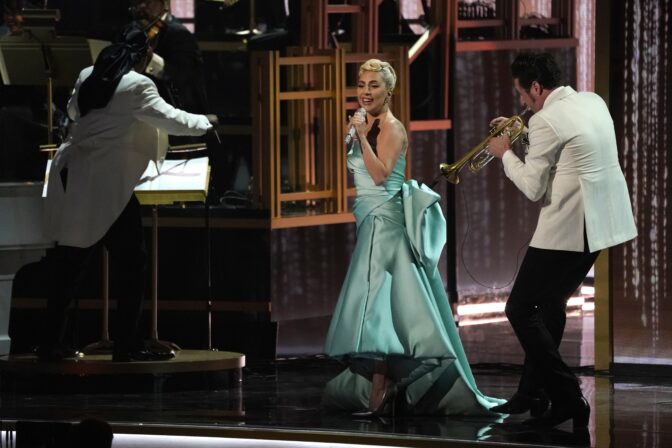 Lady Gaga performs a medley the 64th Annual Grammy Awards on Sunday, April 3, 2022, in Las Vegas.