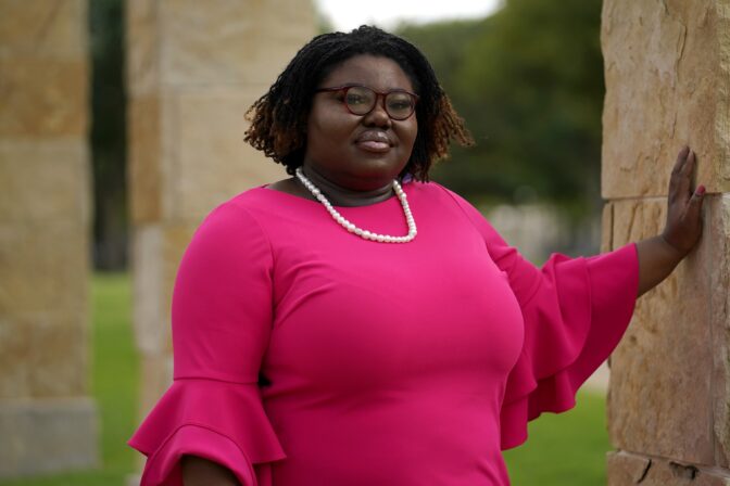 Attorney Adwoa Asante poses for a photo in Addison, Texas, on Wednesday, Aug. 24, 2022.