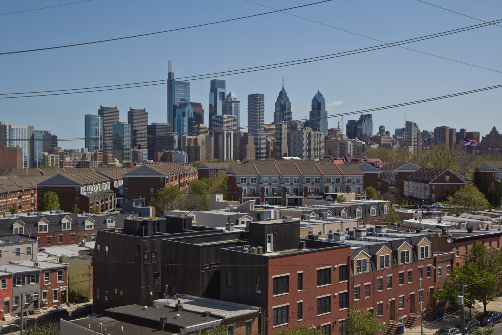View of Center City Philadelphia looking North from atop the Vicinity Energy building in South Philadelphia.