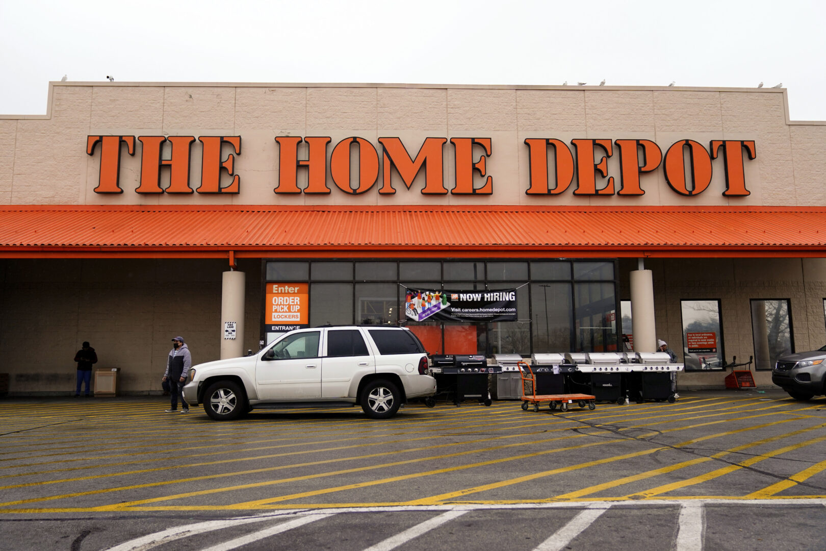 FILE - The Home Depot improvement store is seen in Philadelphia, Feb. 22, 2022. Home Depot workers in Philadelphia have filed a petition with the federal labor board to form what could be the first store-wide union at the world’s largest home improvement retailer. The petition, filed with the National Labor Relations Board, seeks to form a collective bargaining unit for 274 employees who work in merchandising, specialty and operations.