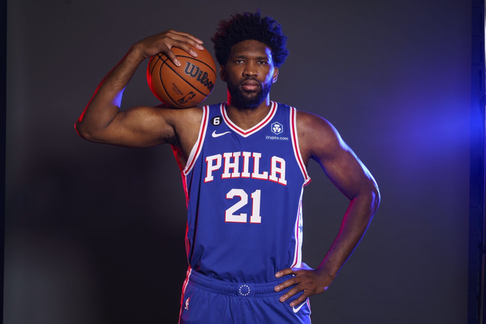 Philadelphia 76ers' P.J. Tucker poses for a photograph during