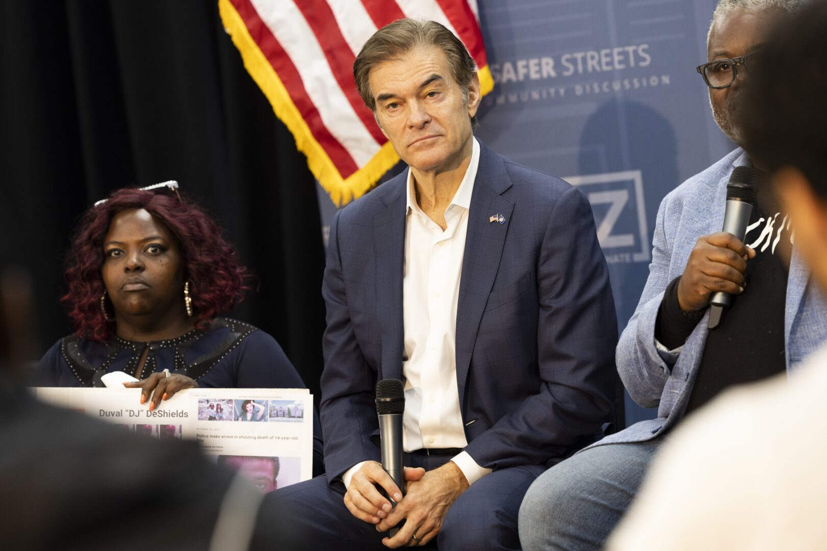 Mehmet Oz, a Republican candidate for U.S. Senate in Pennsylvania, speaks at House of Glory Philly CDC in Philadelphia, Monday, Sept. 19, 2022. 