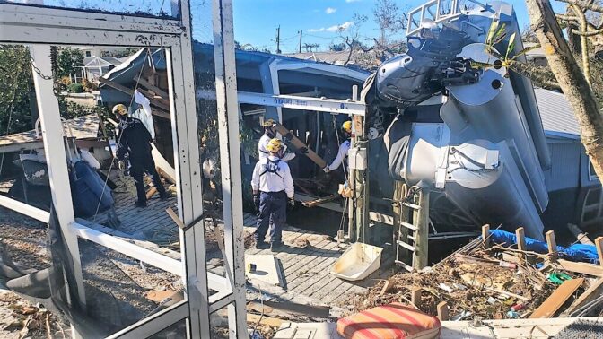 Pennsylvania Task Force 1 in Florida conducting searches in Lee County.