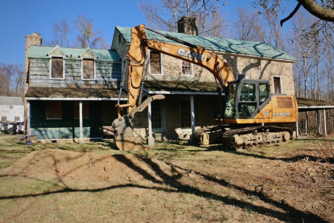 Bucks County Commissioners approved a $2.39 million contract to restore Boone Farm, which will become home to the county’s first African American Museum. (Emma Lee/WHYY) The landscape around the building will be partial