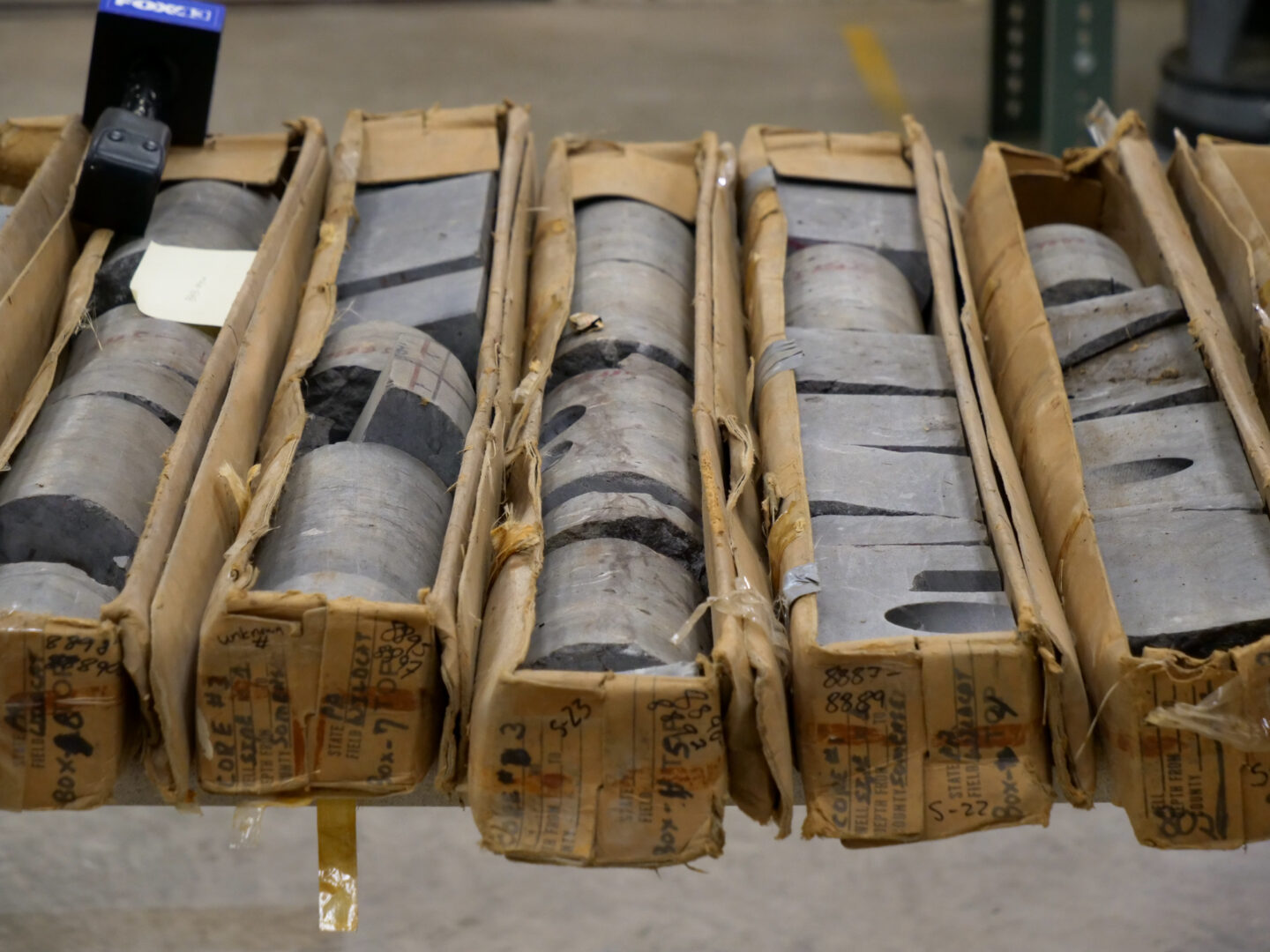 Core samples at the Pennsylvania Geological Survey on Nov. 15, 2022. 