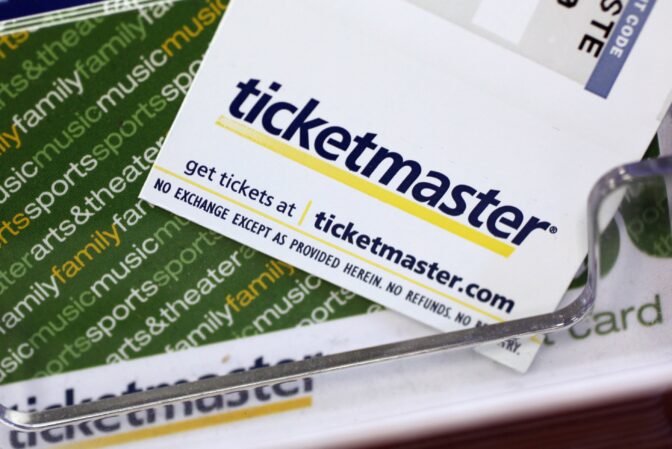 Ticketmaster tickets and gift cards are shown at a box office in San Jose, Calif., on May 11, 2009.