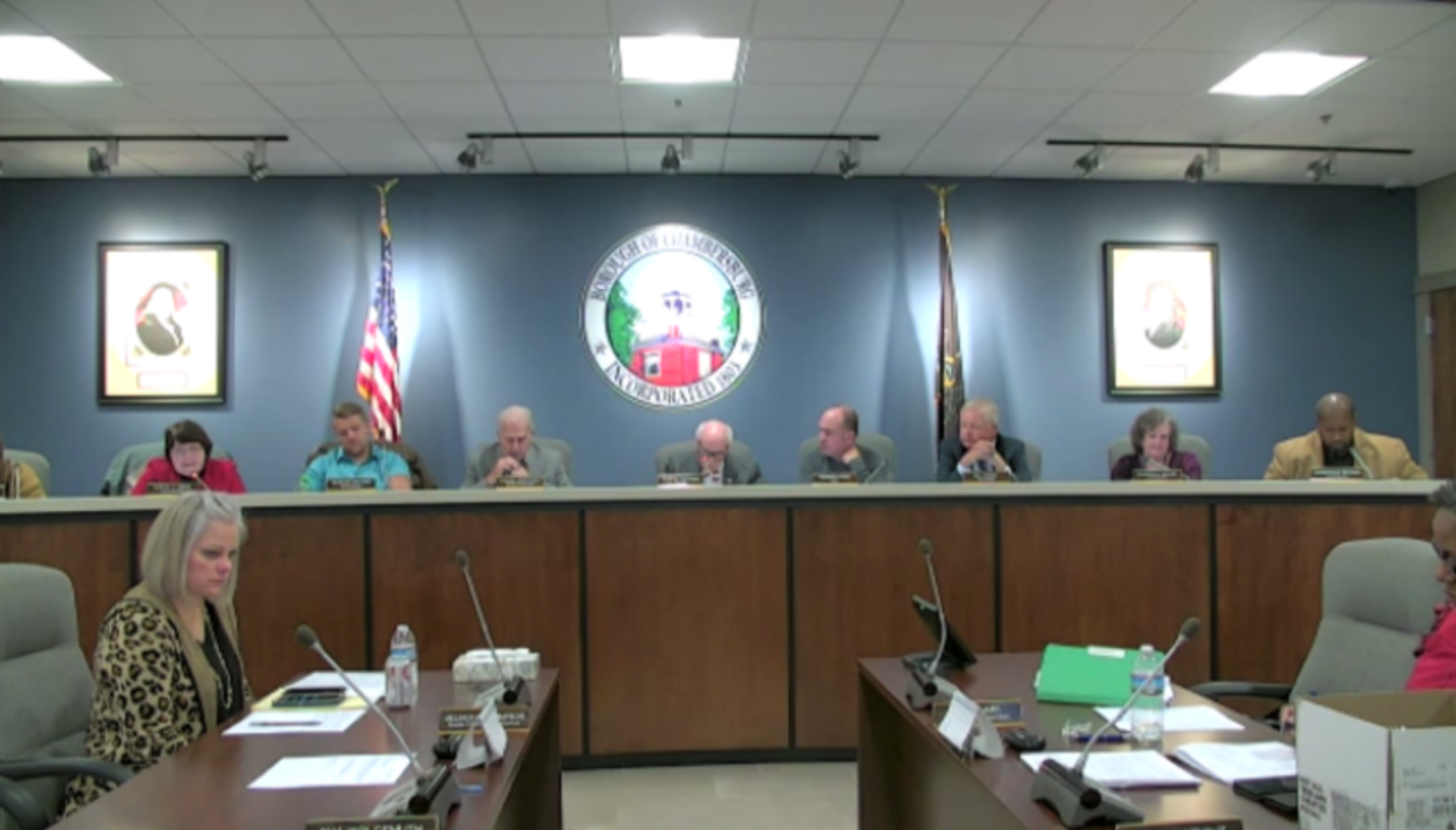 Screenshot from livestream of Chambersburg Council Meeting held on December 12, 2022. (Robby Brod)