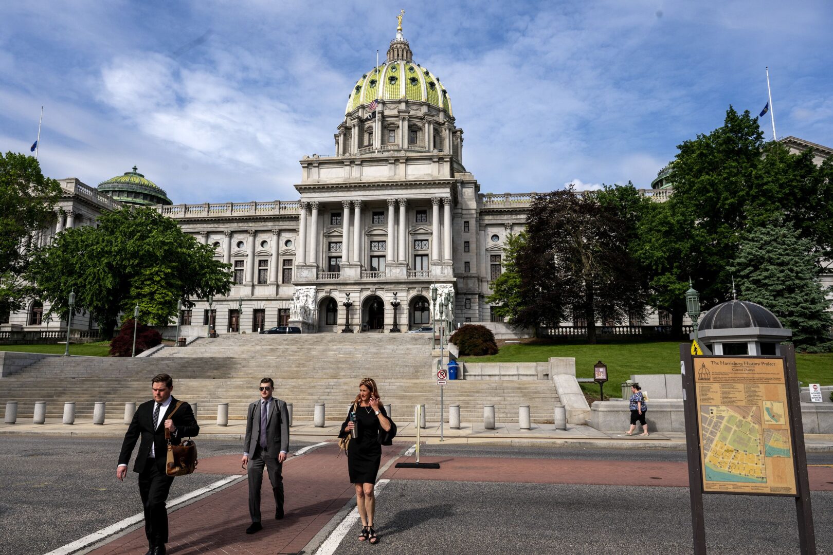 The Pennsylvania Capitol in Harrisburg is preparing for another legislative session.