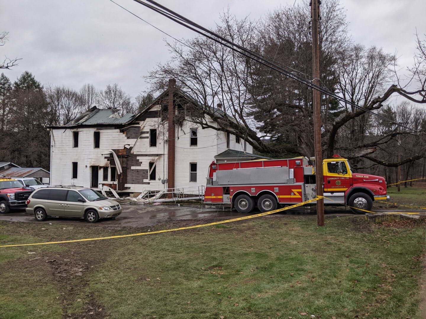 The scene of the fatal fire in West Penn Township, Schuylkill County.
