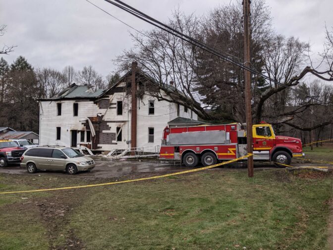 The scene of the fatal fire in West Penn Township, Schuylkill County.