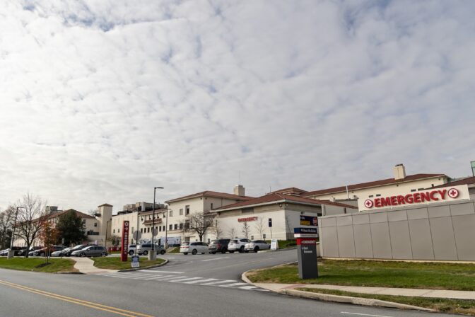 A view of the outside of Chester County Hospital in Pennsylvania. (