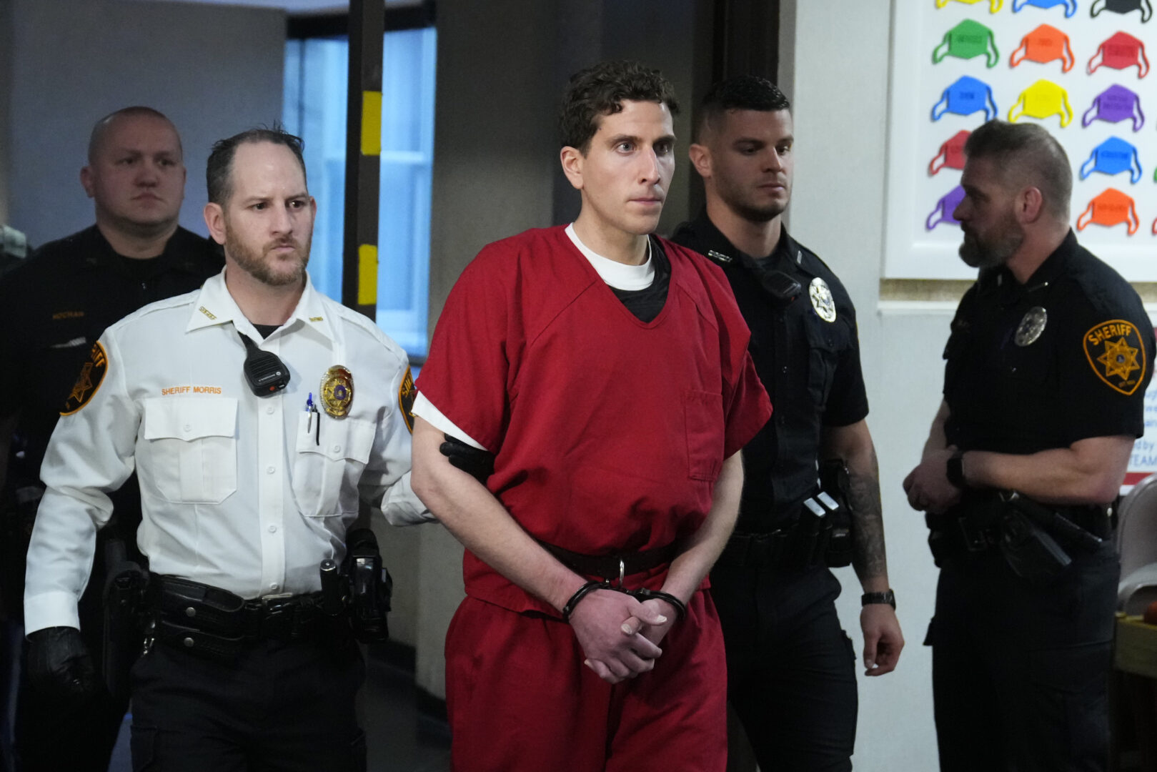 Bryan Kohberger, who is accused of killing four University of Idaho students, leaves after an extradition hearing at the Monroe County Courthouse in Stroudsburg, Pa., Tuesday, Jan. 3, 2023. 
