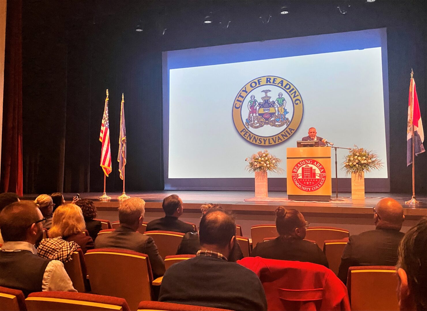 Reading Mayor Eddie Moran delivered his fourth fourth state of the city address Thursday at Reading Area Community College’s Miller Center for the Arts.