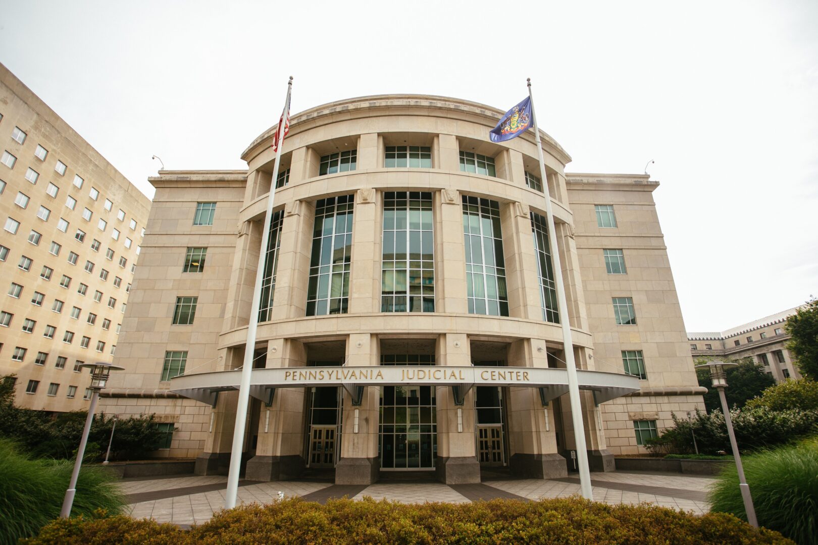 The exterior to the Pennsylvania Judicial Center in Harrisburg, home of the Commonwealth Court.