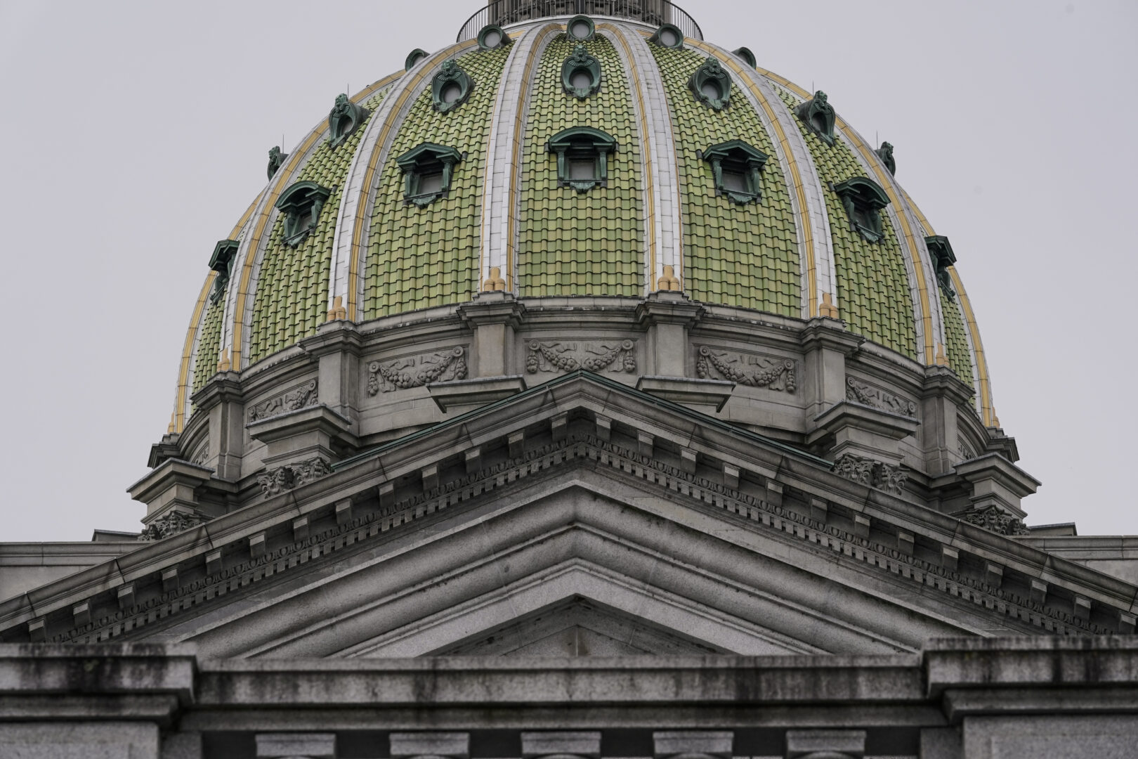 Shown is the Pennsylvania Capitol in Harrisburg, Pa., Tuesday, Feb. 21, 2023. (AP Photo/Matt Rourke)