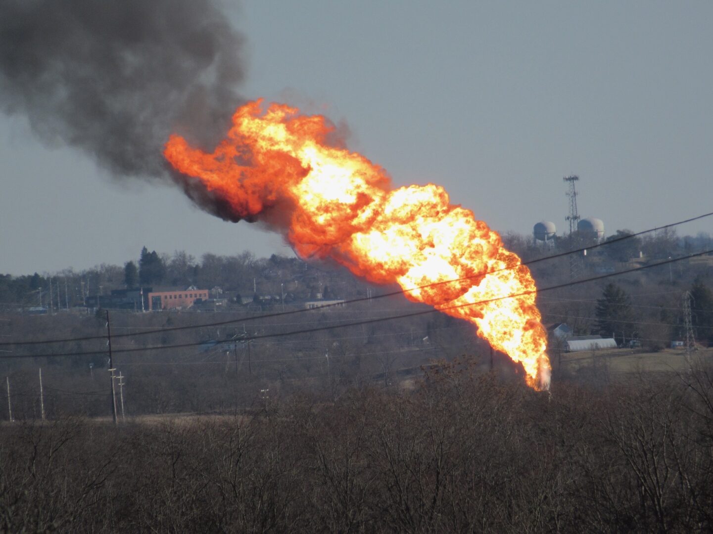 A flare at Shell's Monaca plant February 13, 2023. 