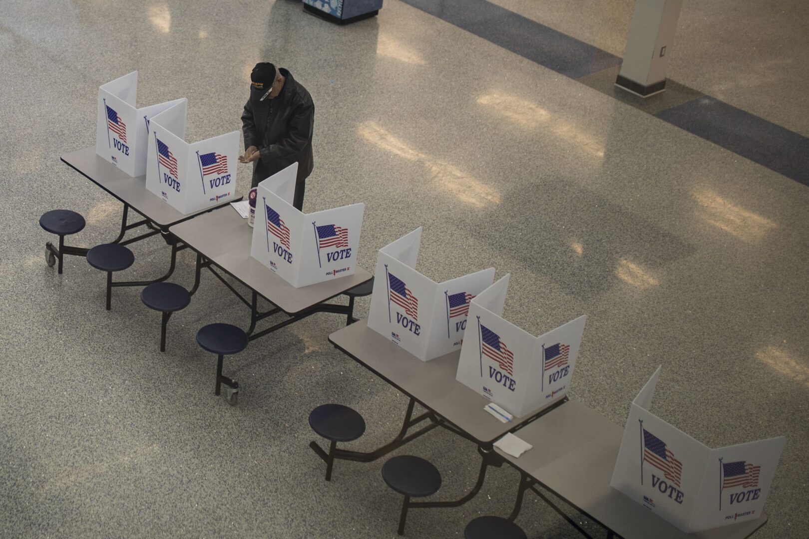 A man votes in a 2020 special election for Pa. House in Bucks County. This week, there will be three special elections for state House seats, this time in Allegheny County.