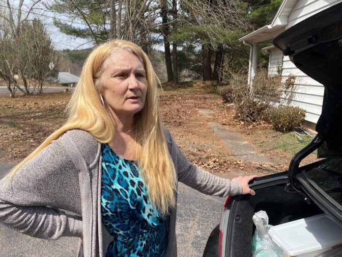 Pam Keefe, a Luzerne County resident whose daughter died from a drug overdose in 2018, keeps harm reduction supplies in the trunk of her car.