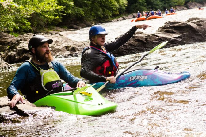 Kayaking on the Lehigh River. 