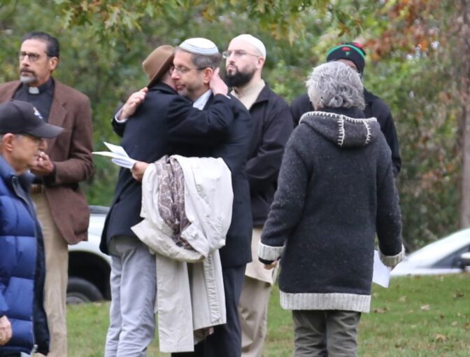 Hundreds of people gathered on Oct. 27, 2021 in Schenley Park, to honor those who died or were injured, condemn antisemitism and promote unity throughout the city.