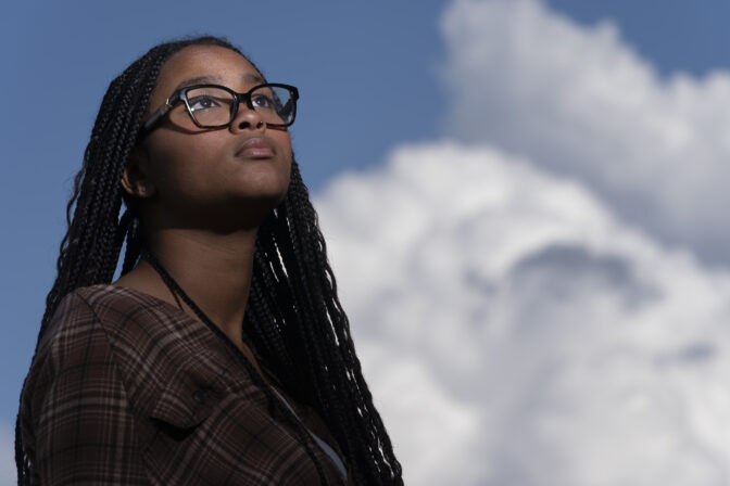 Harmony Kennedy, 16, a high school student, poses for a portrait in Nolensville, Tenn., on Tuesday, May 16, 2023. When the Tennessee legislature began passing legislation that could limit the discussion and teaching of Black history, gender identity and race in the classroom, to Harmony, it felt like a gut punch. "When I heard they were removing African American history, banning LGBTQ, I almost started crying," she says