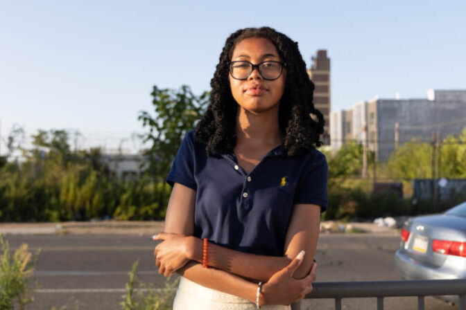 Aryianna Miller is a 2nd-year student at Temple University in Philadelphia. (Kimberly Paynter/WHYY)