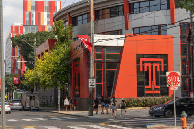 Temple University’s campus in Philadelphia, Pa. 