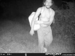 A surveillance camera captured Danelo Cavalcante travelling through the Longwood Gardens Botanical grounds on Monday night.