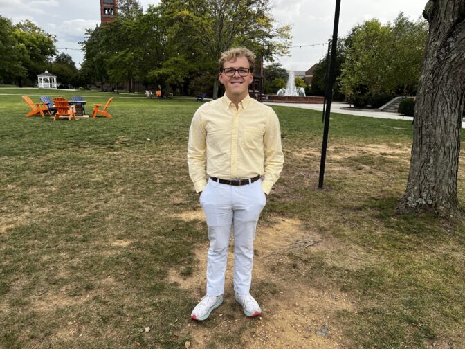 Clayton Brosend, senior at Gettysburg College, supports lowering the number of signatures required to run for office in Pa. to make it easier for third party candidates to compete.