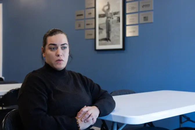 Vanessa Morbeck, 32, is the mother of an 8 year-old and lives in Veterans Village in Northeast Philadelphia. She experienced several sexual assaults when she was enlisted in the U.S. military and promised her grandfather she would speak up about her experiences.