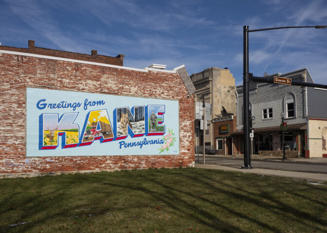 A mural in Kane, Pennsylvania