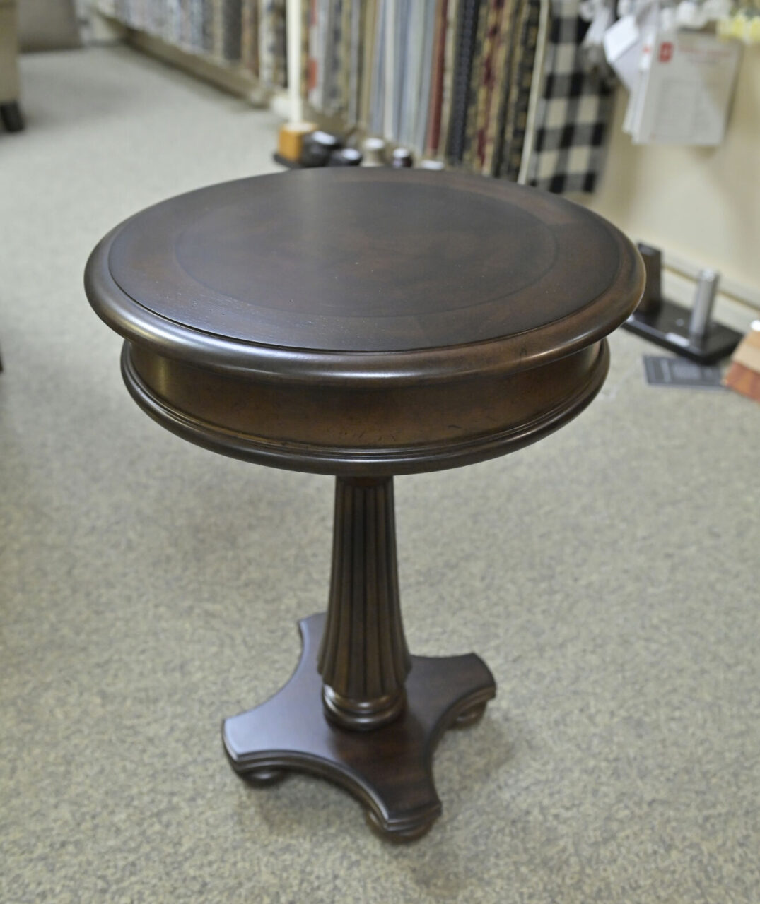 A martini table made by Hooker Furniture, which sells for $499.00 and was purchased by Governor Josh Shapiro, from the Benjamin T. Moyer Furniture in Sunbury on Thursday, Nov. 16, 2023.