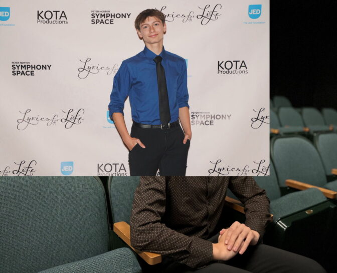 Julian Ford, 16, performed in New York Nov. 12 as part of a "Lyrics for Life" benefit concert.