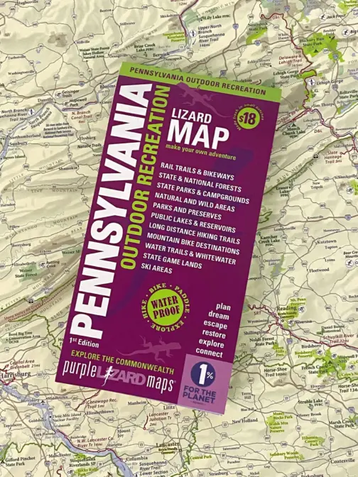 State College-based Purple Lizard Maps has a new map featuring outdoor recreation across the state.