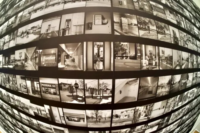 Eric Kunsman photographed hundreds of payphones across the United States for his exhibit, ”Life-Lines Throughout the United States,” now on view at the Maguire Museum at Saint Joseph’s University. (Emma Lee/WHYY)