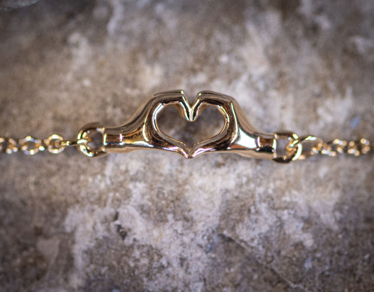 This heart in hands bracelet is at Wove 617 N. Prince St. in Lancaster city, Tuesday, Jan. 30, 2024. The bracelet was inspired with Taylor Swift in mind.
