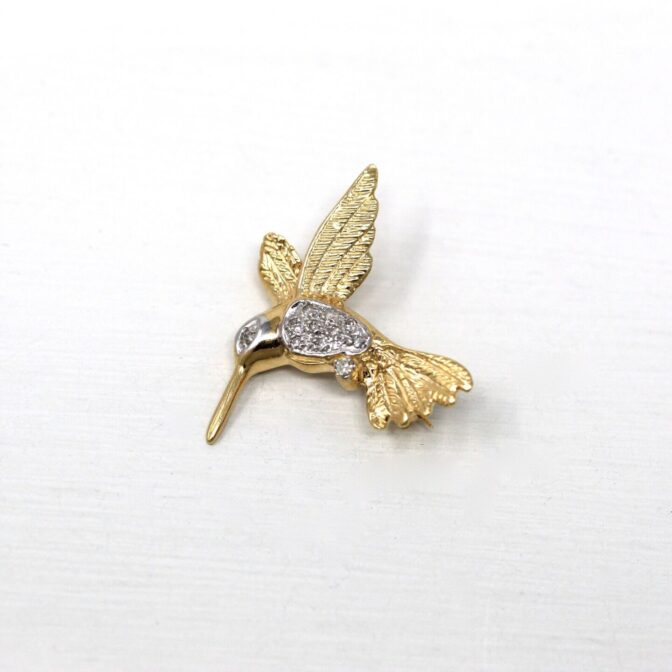 Lucy Dacus, one of the members of indie supergroup Boygenius, wore a hummingbird brooch from Lancaster County vintage jeweler, Maejean Vintage, to the Grammys afterparty.