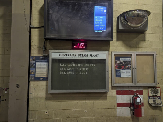 Inside The TransAlta Centralia Generation station on March 7, 2024. (Jeremy Long – WITF)