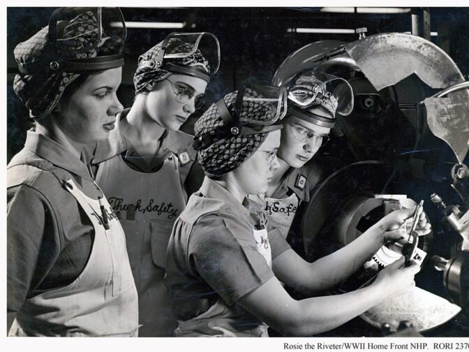 Sisters Ruth, Jean, Lois and Leona Johnson are pictured at Women's Army Corps training school in this undated photo.