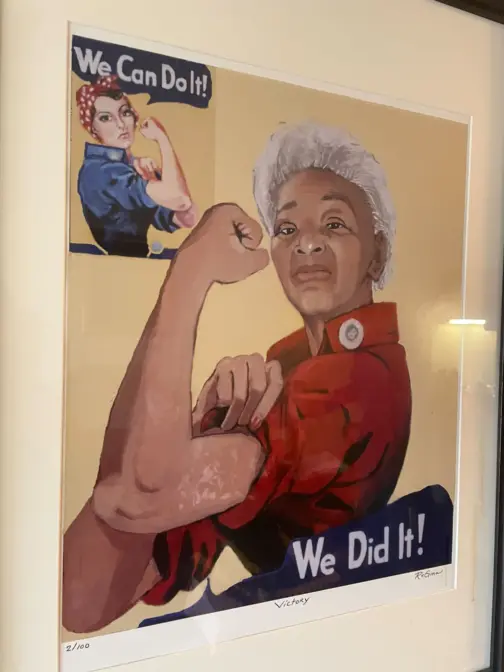 “Victory” poster, inspired by photo of 88-year-old Ruth Wilson. (Cherri Gregg/WHYY News)