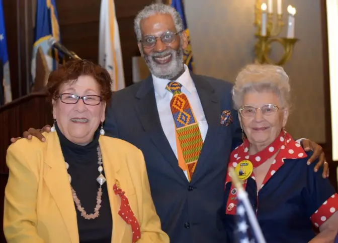 Gregory Cooke, center, and Mae Krier, right. (Courtesy Gregory Cooke)