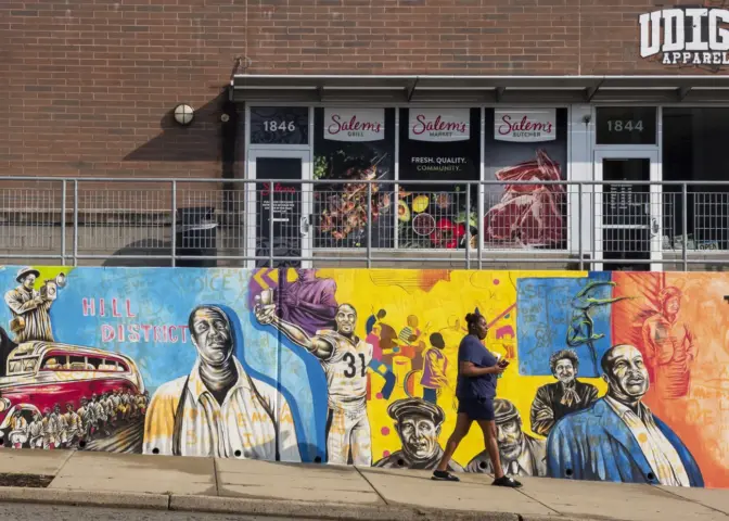 The Hill District neighborhood in Pittsburgh, Pennsylvania on July 24, 2024.