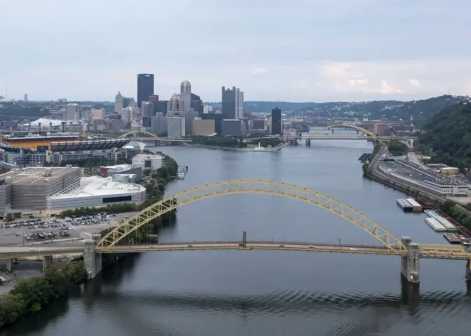 A view of Pittsburgh, Pennsylvania on July 24, 2024.