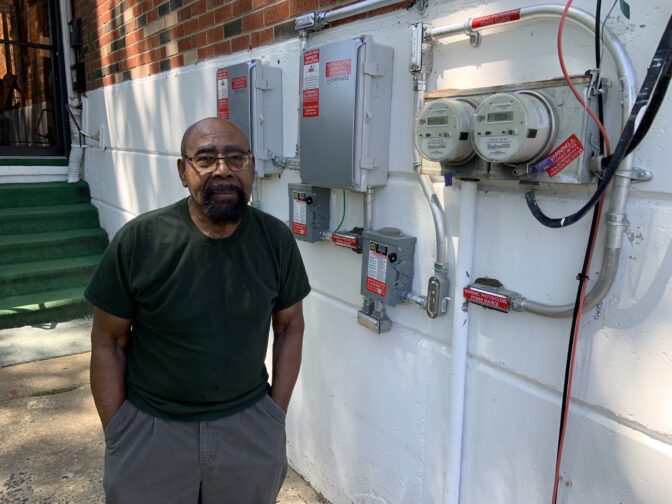 Emanuel Minto, 91, stands outside his Philadelphia home, where he says a salesman created an email address and then forged his name on an electronic contract for solar panels.
