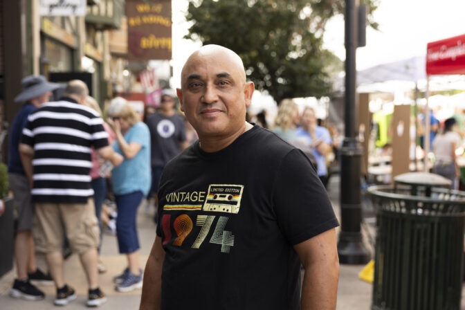 Latino leader Angel Figueroa, Saturday, Sept. 21, 2024 West Reading, PA. (Ryan Collerd for NPR)
