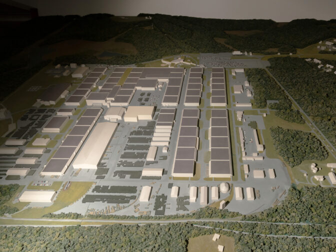 A miniature display of Tobyhanna Army Depot in Tobyhanna, PA, on August 27, 2024.