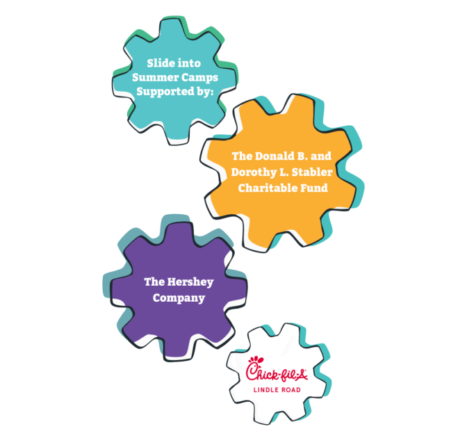 Slide into Summer Camps supported by the Donald B. and Dorothy L. Stabler Foundation, The Hershey Company and Chick Fil-A